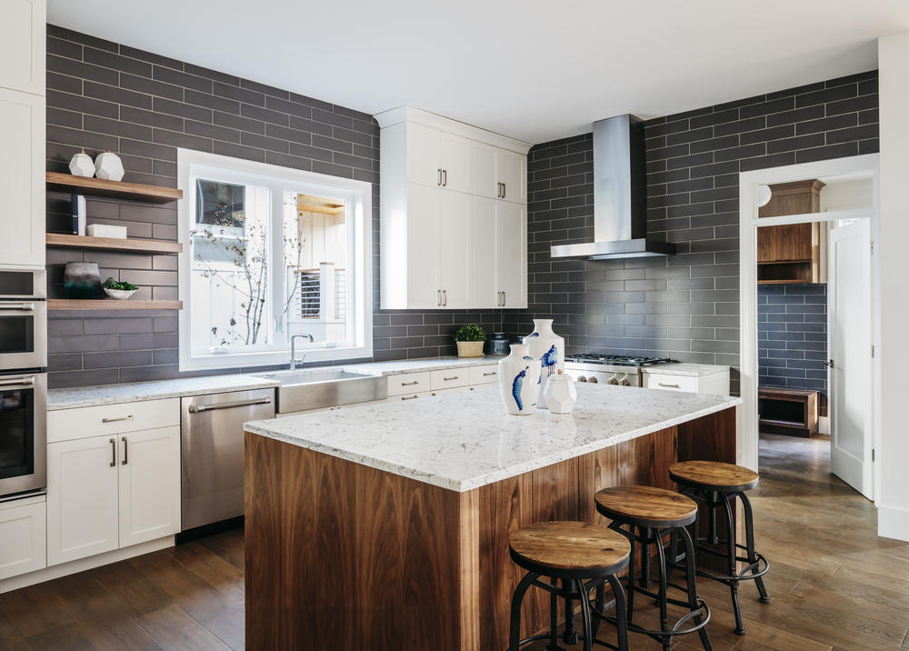 Retro-style illustration of a renovating house
